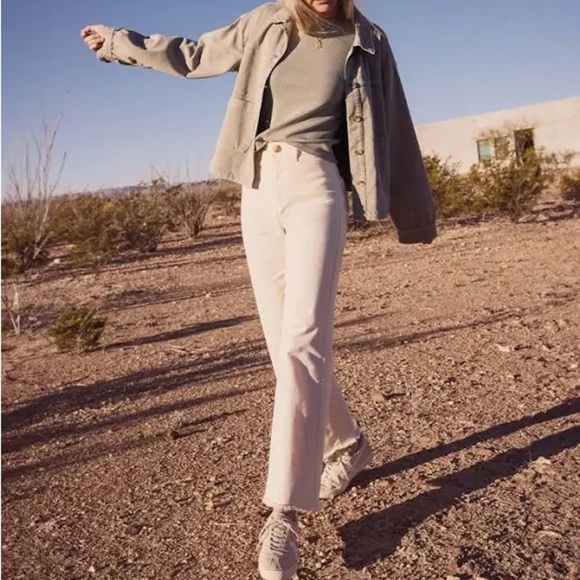 Marine Layer Bridget Full Length Raw Hem Pants Trousers High Waisted Wide Leg 4 - Picture 1 of 11